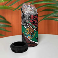 Personalized Mexico 4 in 1 Can Cooler Tumbler Mexican Patriotic Eagle Emblem - Fierce National Pride - Wonder Print Shop