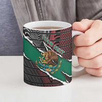 Personalized Mexico Ceramic Mug Mexican Patriotic Eagle Emblem - Fierce National Pride - Wonder Print Shop