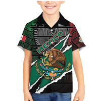 Personalized Mexico Family Matching Mermaid Dress and Hawaiian Shirt Mexican Patriotic Eagle Emblem - Fierce National Pride - Wonder Print Shop