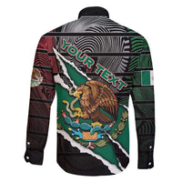 Personalized Mexico Family Matching Puletasi and Hawaiian Shirt Mexican Patriotic Eagle Emblem - Fierce National Pride - Wonder Print Shop