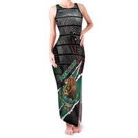 Personalized Mexico Family Matching Tank Maxi Dress and Hawaiian Shirt Mexican Patriotic Eagle Emblem - Fierce National Pride - Wonder Print Shop