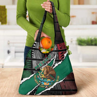 Mexico Grocery Bag Mexican Patriotic Eagle Emblem - Fierce National Pride - Wonder Print Shop