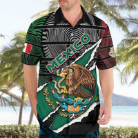 Personalized Mexico Hawaiian Shirt Mexican Patriotic Eagle Emblem - Fierce National Pride - Wonder Print Shop