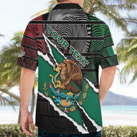 Personalized Mexico Hawaiian Shirt Mexican Patriotic Eagle Emblem - Fierce National Pride - Wonder Print Shop