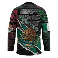 Personalized Mexico Hockey Jersey Mexican Patriotic Eagle Emblem - Fierce National Pride - Wonder Print Shop