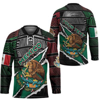 Personalized Mexico Hockey Jersey Mexican Patriotic Eagle Emblem - Fierce National Pride - Wonder Print Shop
