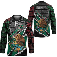 Personalized Mexico Hockey Jersey Mexican Patriotic Eagle Emblem - Fierce National Pride - Wonder Print Shop