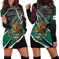 Personalized Mexico Hoodie Dress Mexican Patriotic Eagle Emblem - Fierce National Pride - Wonder Print Shop