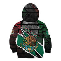 Personalized Mexico Kid Hoodie Mexican Patriotic Eagle Emblem - Fierce National Pride - Wonder Print Shop