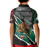 Personalized Mexico Kid Polo Shirt Mexican Patriotic Eagle Emblem - Fierce National Pride - Wonder Print Shop