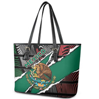 Mexico Leather Tote Bag Mexican Patriotic Eagle Emblem - Fierce National Pride - Wonder Print Shop