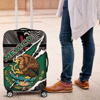 Mexico Luggage Cover Mexican Patriotic Eagle Emblem - Fierce National Pride - Wonder Print Shop