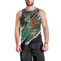Personalized Mexico Men Tank Top Mexican Patriotic Eagle Emblem - Fierce National Pride - Wonder Print Shop
