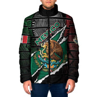 Personalized Mexico Padded Jacket Mexican Patriotic Eagle Emblem - Fierce National Pride - Wonder Print Shop