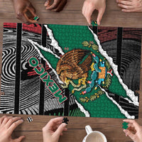 Mexico Puzzle Mexican Patriotic Eagle Emblem - Fierce National Pride - Wonder Print Shop