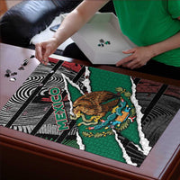 Mexico Puzzle Mexican Patriotic Eagle Emblem - Fierce National Pride - Wonder Print Shop