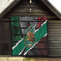 Mexico Quilt Mexican Patriotic Eagle Emblem - Fierce National Pride - Wonder Print Shop