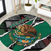 Mexico Round Carpet Mexican Patriotic Eagle Emblem - Fierce National Pride - Wonder Print Shop