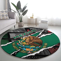 Mexico Round Carpet Mexican Patriotic Eagle Emblem - Fierce National Pride - Wonder Print Shop