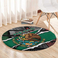 Mexico Round Carpet Mexican Patriotic Eagle Emblem - Fierce National Pride - Wonder Print Shop