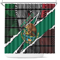 Mexico Shower Curtain Mexican Patriotic Eagle Emblem - Fierce National Pride - Wonder Print Shop