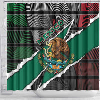 Mexico Shower Curtain Mexican Patriotic Eagle Emblem - Fierce National Pride - Wonder Print Shop