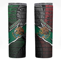 Personalized Mexico Skinny Tumbler Mexican Patriotic Eagle Emblem - Fierce National Pride - Wonder Print Shop