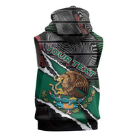 Personalized Mexico Sleeveless Hoodie Mexican Patriotic Eagle Emblem - Fierce National Pride - Wonder Print Shop