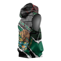 Personalized Mexico Sleeveless Hoodie Mexican Patriotic Eagle Emblem - Fierce National Pride - Wonder Print Shop