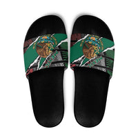Mexico Slide Sandals Mexican Patriotic Eagle Emblem - Fierce National Pride - Wonder Print Shop