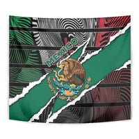 Mexico Tapestry Mexican Patriotic Eagle Emblem - Fierce National Pride - Wonder Print Shop