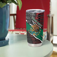 Personalized Mexico Tumbler Cup Mexican Patriotic Eagle Emblem - Fierce National Pride - Wonder Print Shop