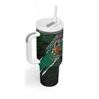 Personalized Mexico Tumbler With Handle Mexican Patriotic Eagle Emblem - Fierce National Pride - Wonder Print Shop
