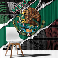 Mexico Window Curtain Mexican Patriotic Eagle Emblem - Fierce National Pride - Wonder Print Shop