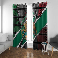 Mexico Window Curtain Mexican Patriotic Eagle Emblem - Fierce National Pride - Wonder Print Shop