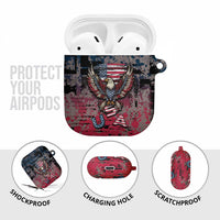 Patriotic Rebel American AirPods Case Grunge USA Eagle Flag - Wonder Print Shop