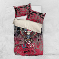 Patriotic Rebel American Bedding Set Grunge USA Eagle Flag - Wonder Print Shop