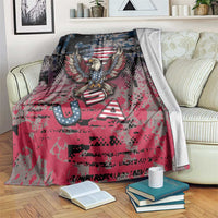 Patriotic Rebel American Blanket Grunge USA Eagle Flag - Wonder Print Shop