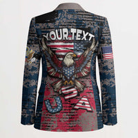 Personalized Patriotic Rebel American Blazer Grunge USA Eagle Flag - Wonder Print Shop