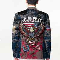 Personalized Patriotic Rebel American Blazer Grunge USA Eagle Flag - Wonder Print Shop