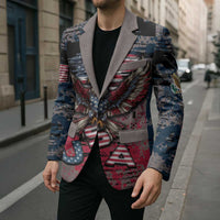 Personalized Patriotic Rebel American Blazer Grunge USA Eagle Flag - Wonder Print Shop