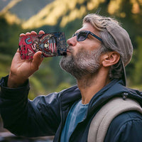 Personalized Patriotic Rebel American 4 in 1 Can Cooler Tumbler Grunge USA Eagle Flag - Wonder Print Shop