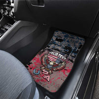 Patriotic Rebel American Car Mats Grunge USA Eagle Flag - Wonder Print Shop