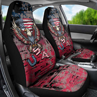 Patriotic Rebel American Car Seat Cover Grunge USA Eagle Flag - Wonder Print Shop