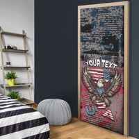 Patriotic Rebel American Door Cover Grunge USA Eagle Flag - Wonder Print Shop