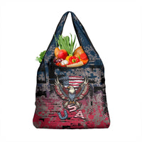 Patriotic Rebel American Grocery Bag Grunge USA Eagle Flag - Wonder Print Shop