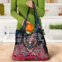 Patriotic Rebel American Grocery Bag Grunge USA Eagle Flag - Wonder Print Shop