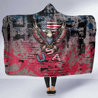 Patriotic Rebel American Hooded Blanket Grunge USA Eagle Flag - Wonder Print Shop