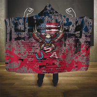 Patriotic Rebel American Hooded Blanket Grunge USA Eagle Flag - Wonder Print Shop