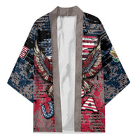 Personalized Patriotic Rebel American Kimono Grunge USA Eagle Flag - Wonder Print Shop